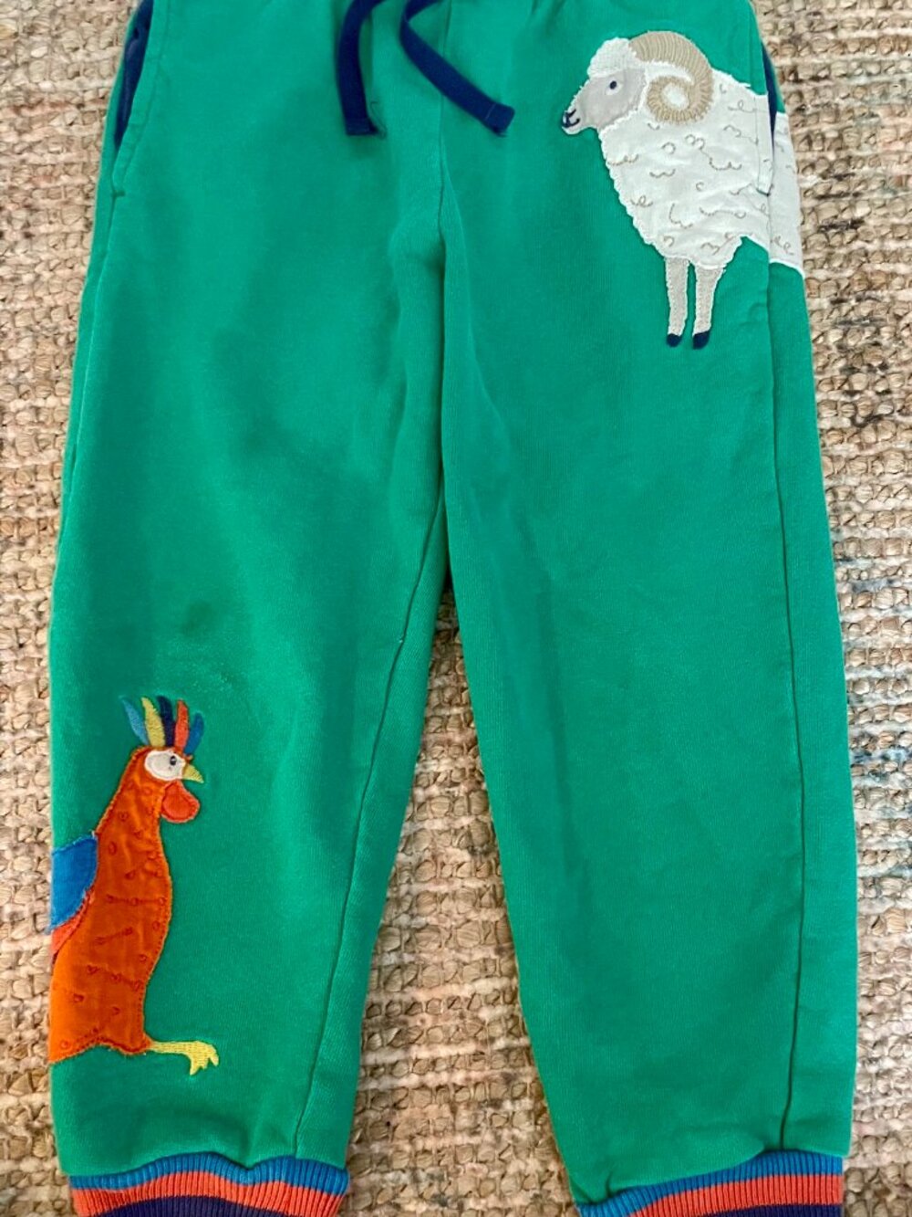 Mini Boden (2) Kids Toddlers Unisex Animal Sweatpants Green and Blue Size 3Y - Picture 8 of 15